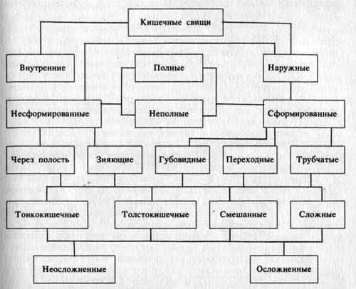 Строение кишечных свищей