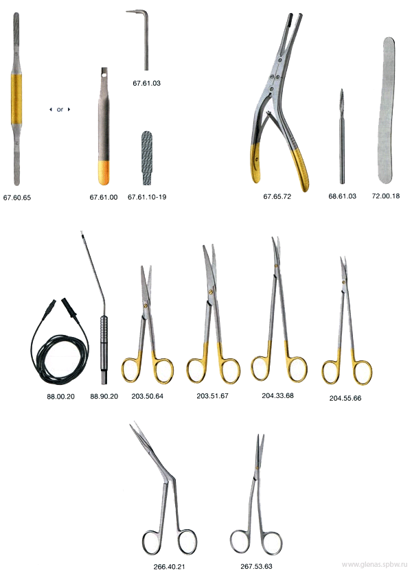 Для микрохирургии носа (набор Губиша малый)