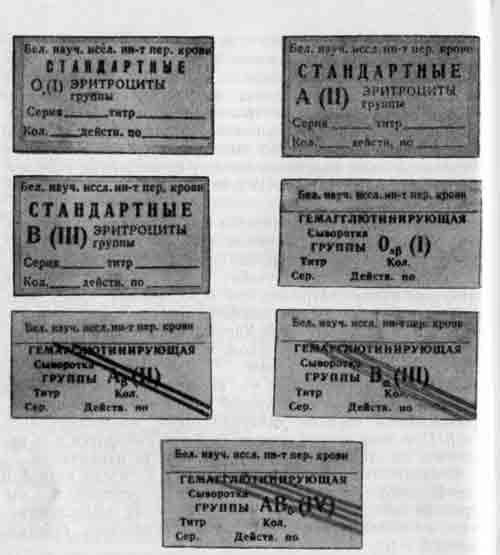 Стандартные сыворотки для определения резус-принадлежности (изоиммунные антитела)