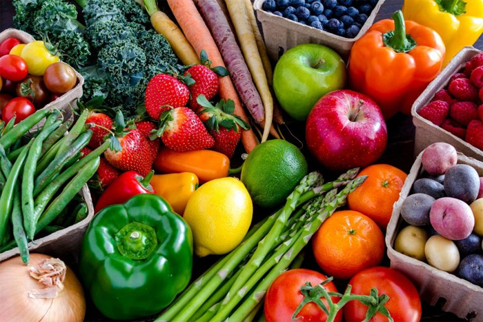 Ассорти фруктов и овощей